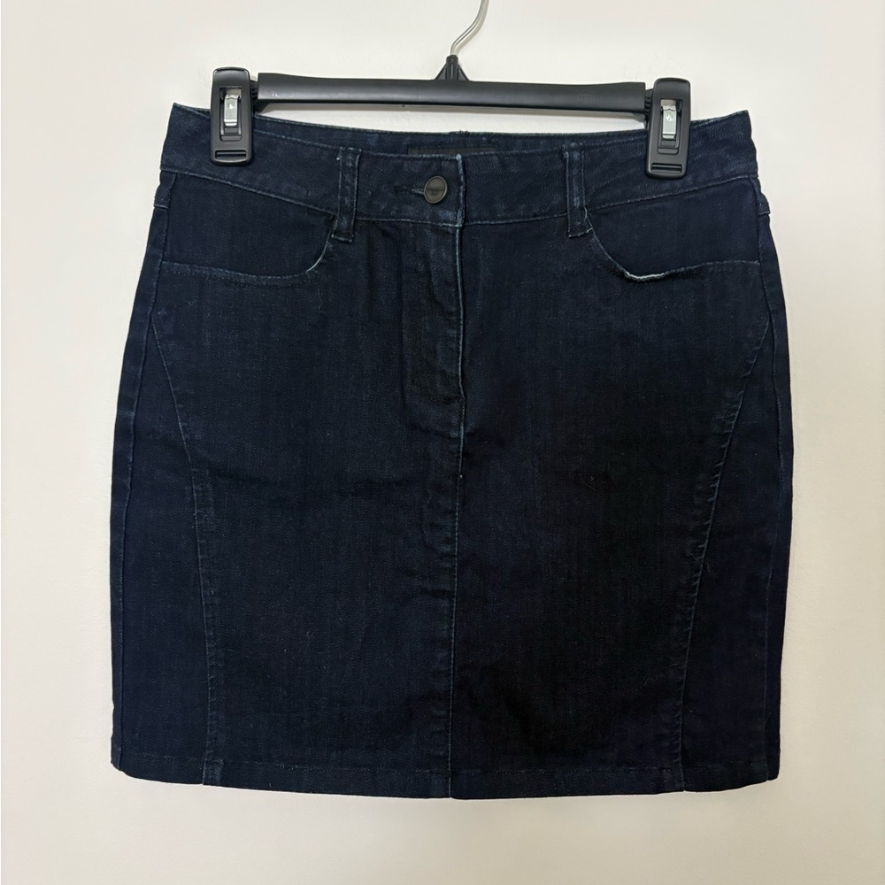 Hang Ten vintage Dark Blue Denim Mini Skirt Size 28 Y2K